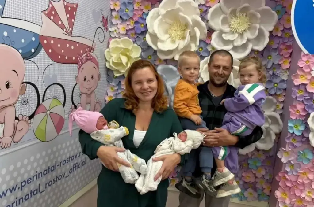 В Октябрьском районе у семьи родилась вторая двойня подряд