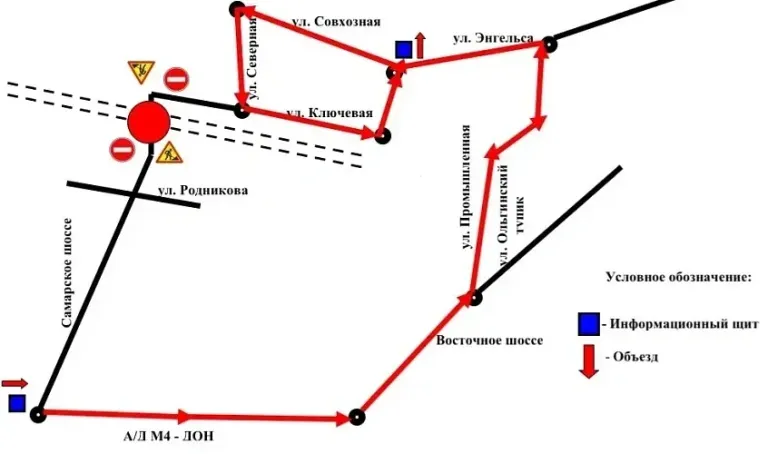 Переезд на Самарском шоссе в Батайске закроют на ночь